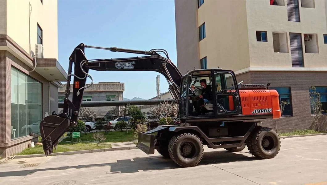 Chinese Excavators 6ton, 8ton, 13ton Digger Earth Moving Machinery Hydraulic Wheel Excavator