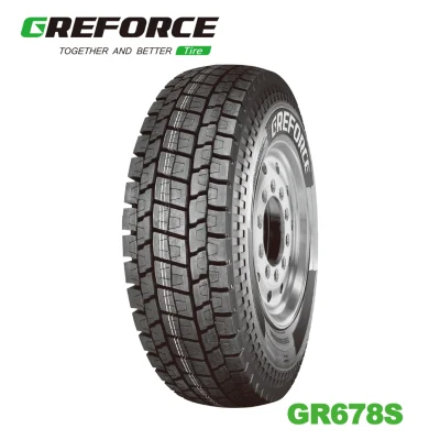 200% 過負荷トレッドを備えた Greforce 12.00r20 トラック タイヤ。